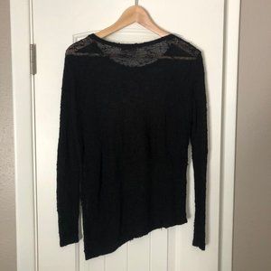 Club Monaco Asymmetrical Black Sweater